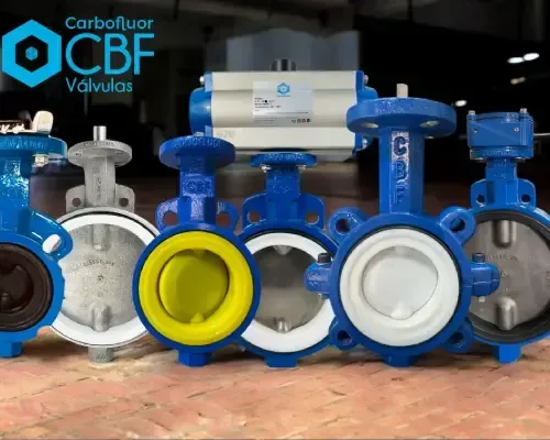 Válvula borboleta com vedação em Viton